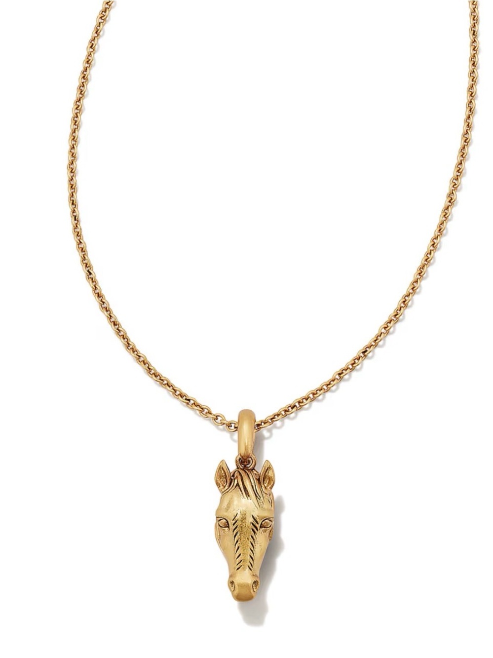 Kendra Scott Gold Horse Head Pendant Necklace